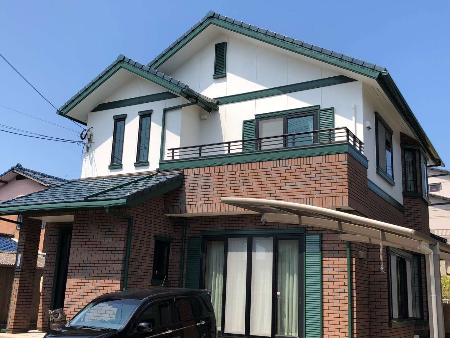 北九州市八幡西区 屋根瓦補修・外壁塗装・付帯部塗装 施工写真2