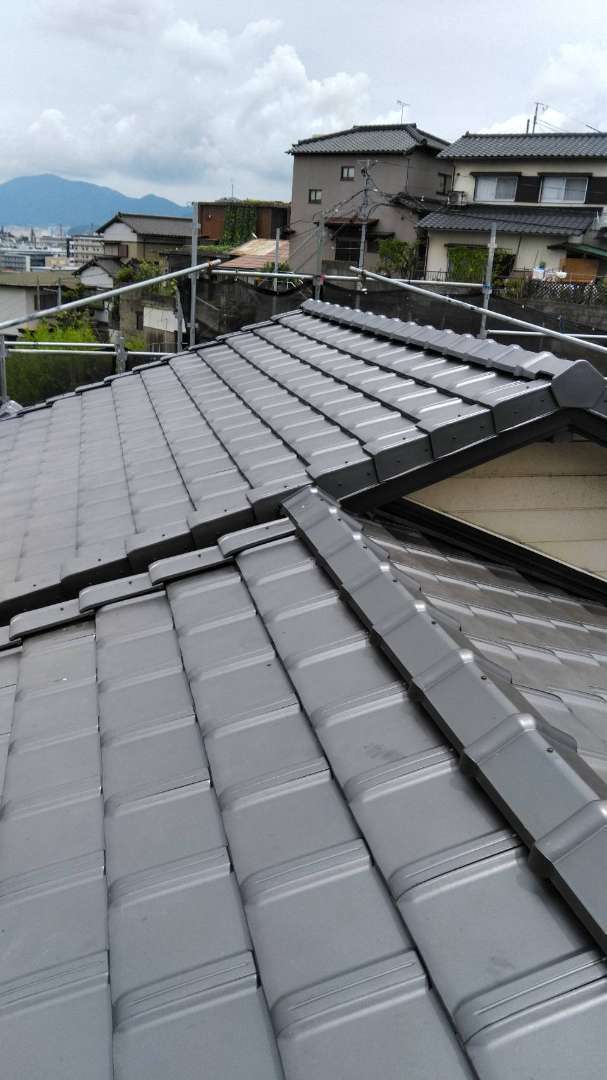 北九州市小倉北区高見台 屋根瓦葺き替え・外壁塗装・付帯部塗装・雨樋交換・雨漏り調査・火災保険対応工事 施工写真9