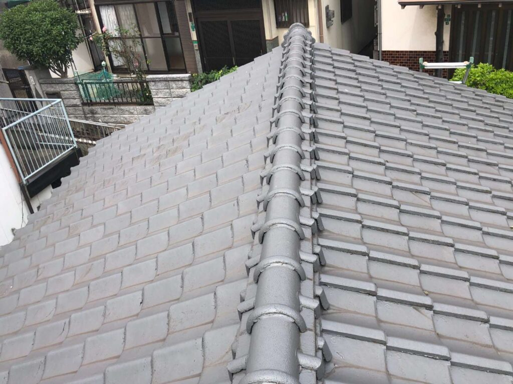 北九州市小倉北区高見台 屋根瓦葺き替え・外壁塗装・付帯部塗装・雨樋交換・雨漏り調査・火災保険対応工事(施工前)