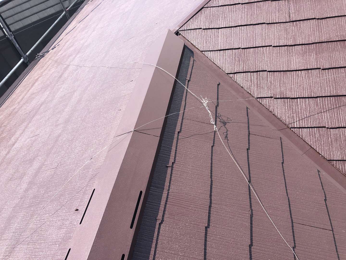 北九州市若松区 屋根瓦補修・遮熱塗装・外壁塗装・コロニアル屋根塗装・付帯部塗装・火災保険対応工事 施工写真5