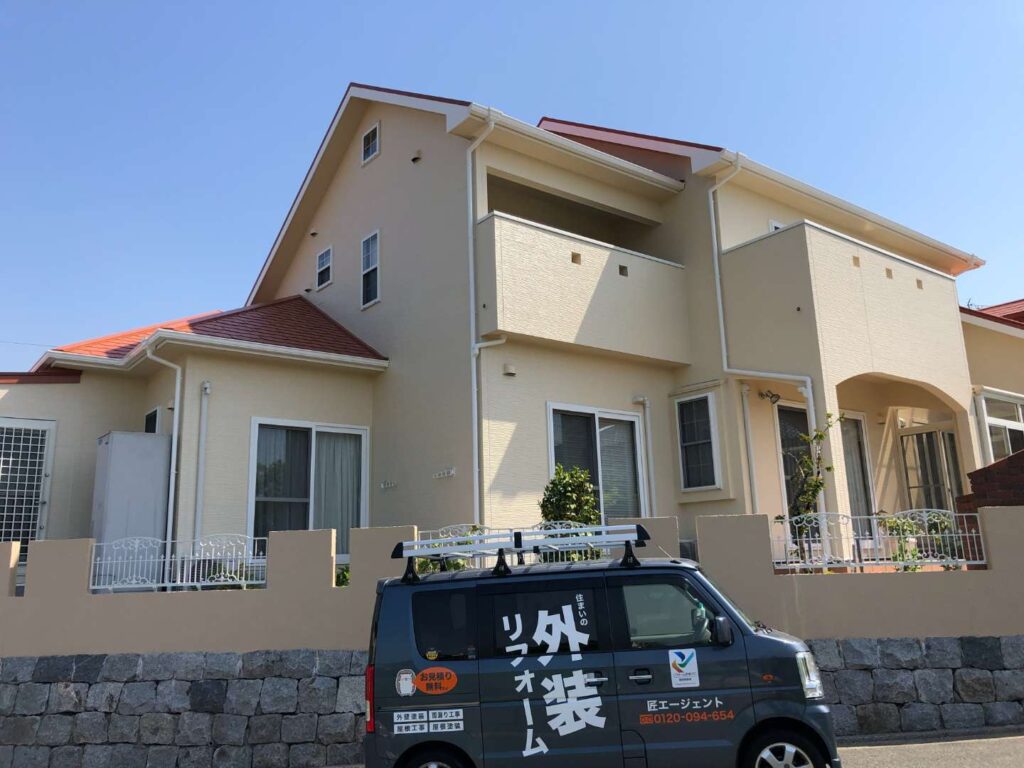 北九州市若松区 遮熱塗装・外壁塗装・コロニアル屋根塗装・付帯部塗装・シーリング打ち替え・屋根瓦補修