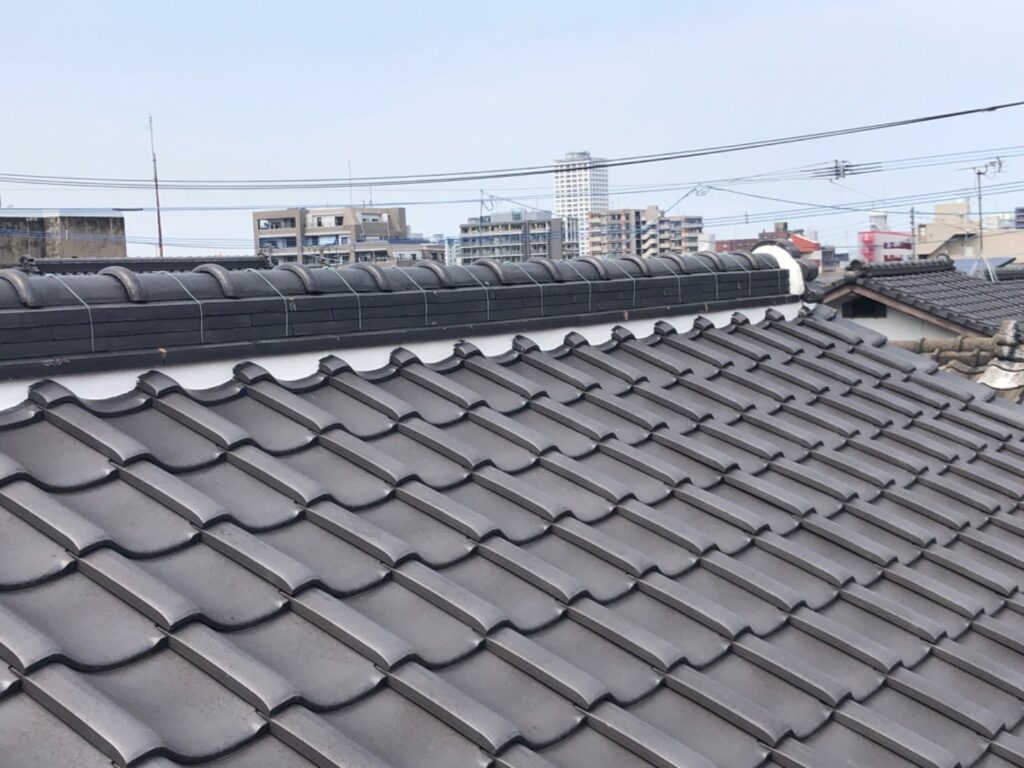 北九州市門司区 屋根瓦補修「漆喰塗り」
