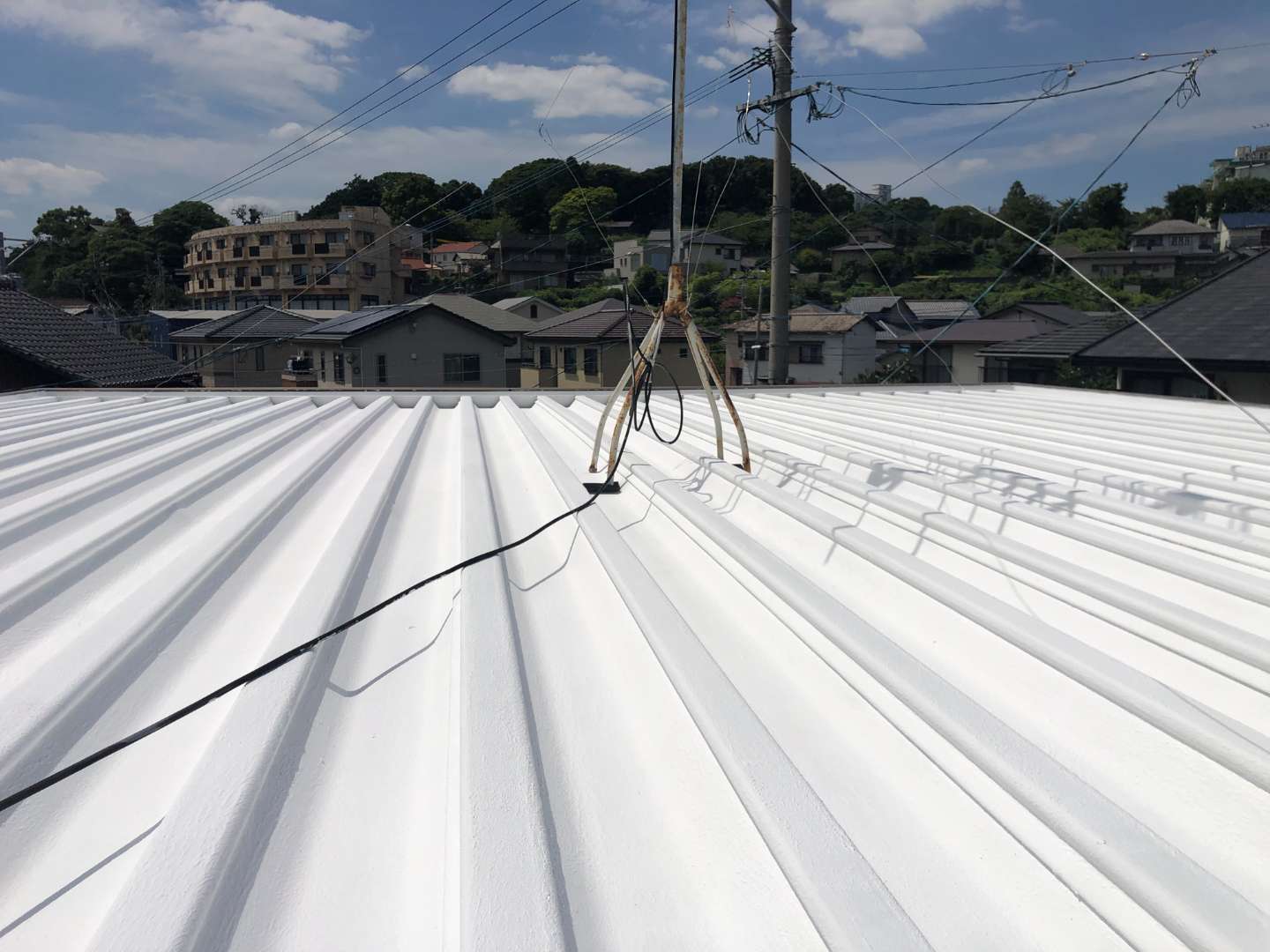 北九州市小倉北区 断熱塗装・折半屋根塗装・付帯部塗装 施工写真4