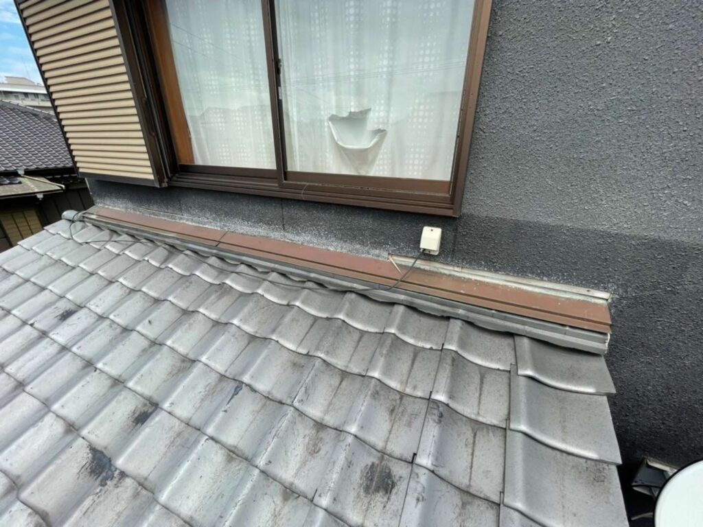 北九州市戸畑区天籟寺 板金工事・シーリング打ち・火災保険対応工事(施工前)