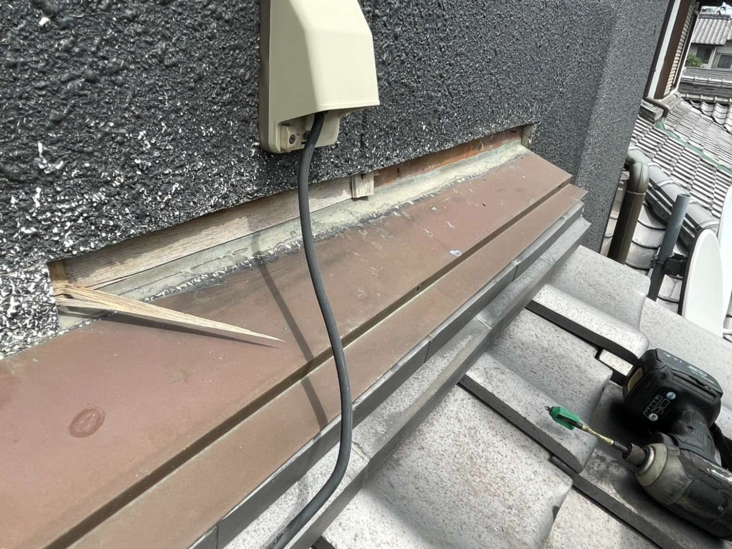 北九州市戸畑区天籟寺 板金工事・シーリング打ち・火災保険対応工事 施工写真6