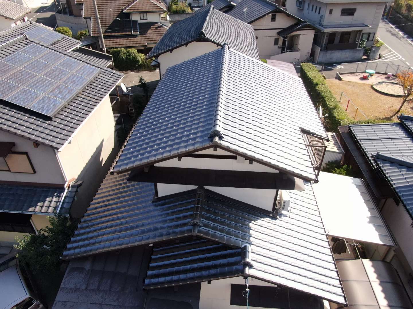 北九州市小倉南区企救丘 屋根瓦葺き替え・雨樋交換 施工写真2