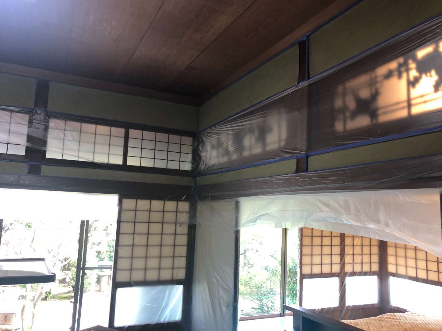 北九州市戸畑区天籟寺 ガイナ断熱塗装・和室塗装・聚楽壁塗装 施工写真3