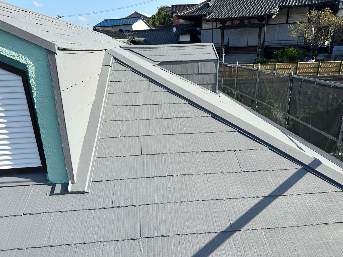 北九州市八幡東区枝光 ガイナ断熱塗装・外壁塗装・コロニアル屋根塗装・付帯部塗装・雨樋交換 施工写真9